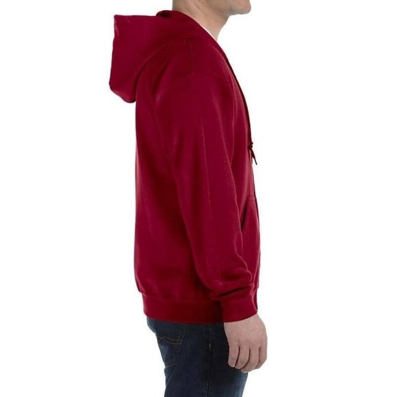 Men's Fleece Jacket Athletic Wear Full Zip Long Sleeve Hooded with Side Pockets - Picture 5 of 11